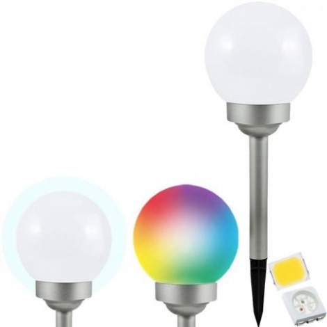 LED RGB Solarna lampa BALL LED/0,2W/AA 1,2V/600mAh IP44
