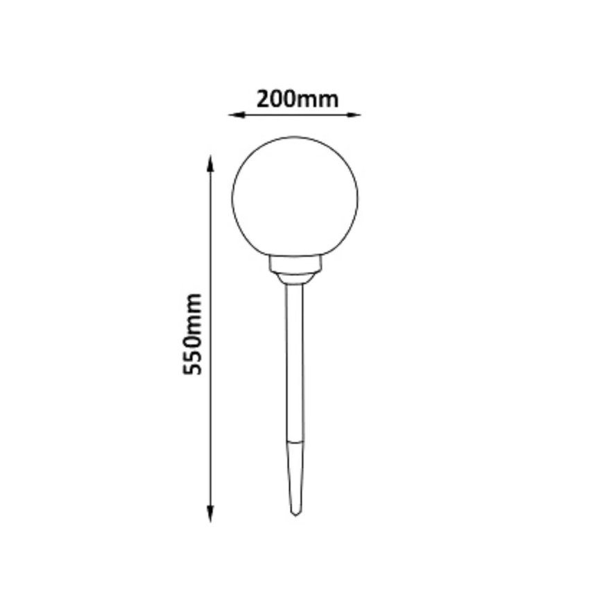 LED RGB Solarna lampa LED/0,2W/1,2V 600 mAh IP44