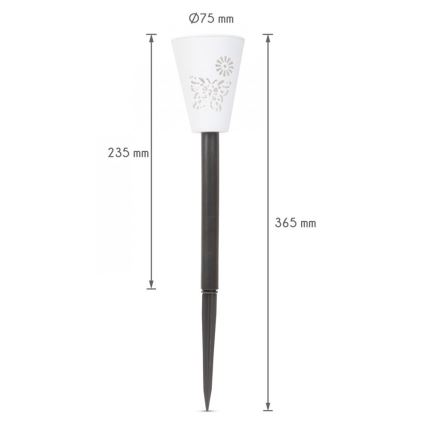 LED RGB Solarna lampa LED/1xAAA IP44