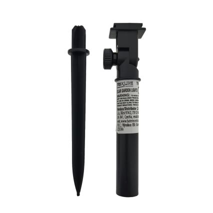 LED RGB solarna svjetiljka 10xLED/1,2V 300 mAh IP44 crna