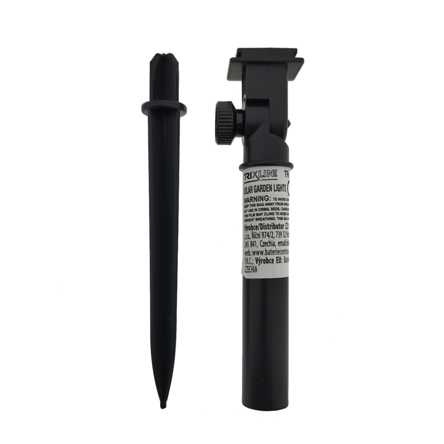 LED RGB solarna svjetiljka 10xLED/1,2V 300 mAh IP44 crna