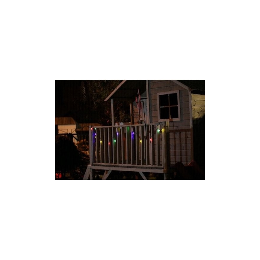 LED RGB Solarna svjetiljka 20xLED/1xAAA/1.2V/300mAh IP44 se senzorom mraka