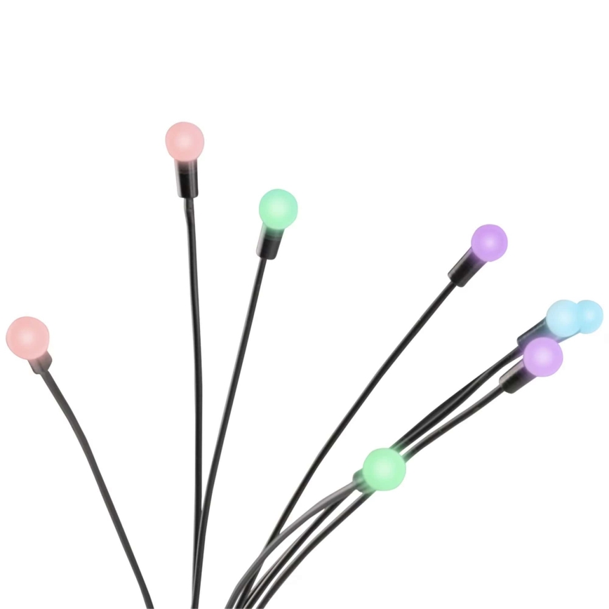 LED RGB solarna svjetiljka FIORINI 8xLED/1,2V 600mAh IP44 crna