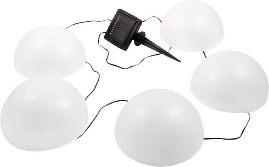 LED RGB Solarna svjetiljka HEMI LED/0,1W/1,2V 600 mAh IP44 bijela