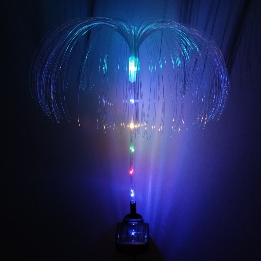 LED RGB solarna svjetiljka LED/1,2V 300 mAh IP44 crna