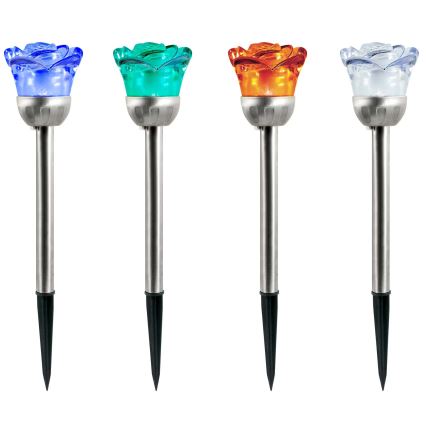 LED RGB solarna svjetiljka ROSE LED/1,2V 100 mAh IP44