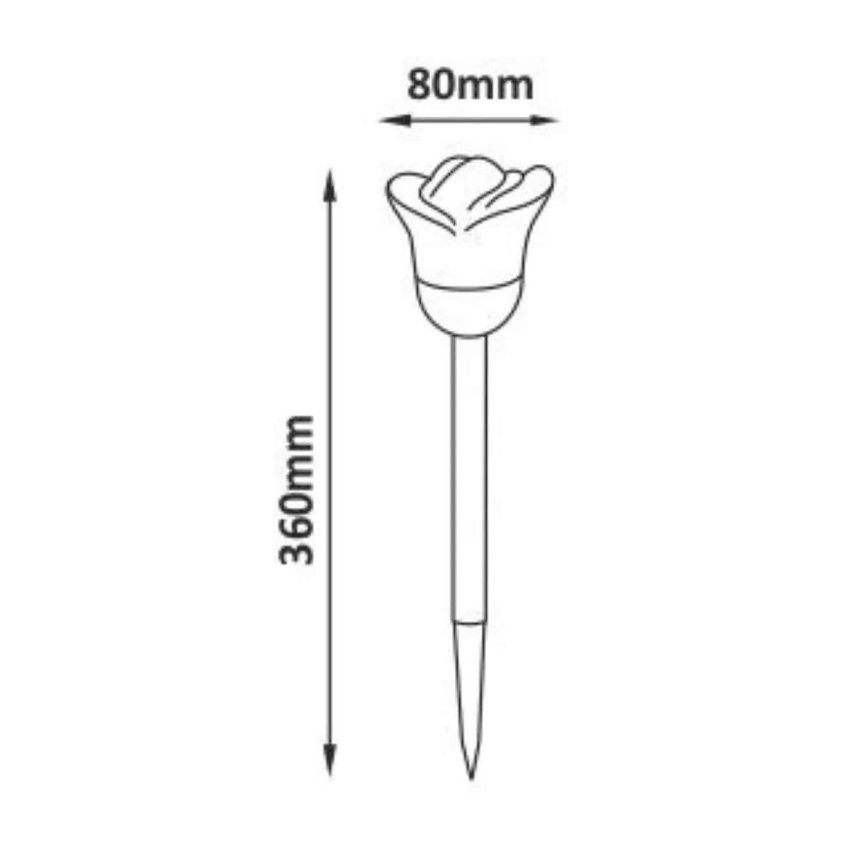 LED RGB solarna svjetiljka ROSE LED/1,2V 100 mAh IP44