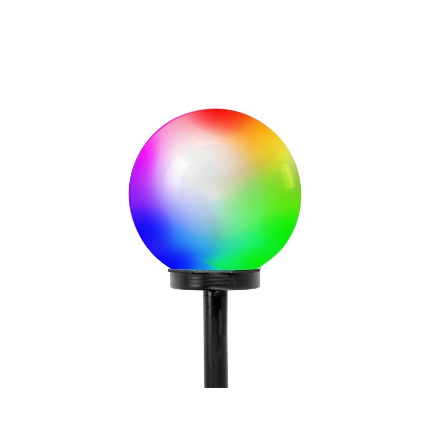 LED RGB solarna svjetiljka s senzorom SPHERE, LED/1,2V, IP44, 200 mAh, promjer 20 cm