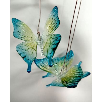 LED RGB solarno svjetlo 6xLED/1,2V 300 mAh IP44 leptir