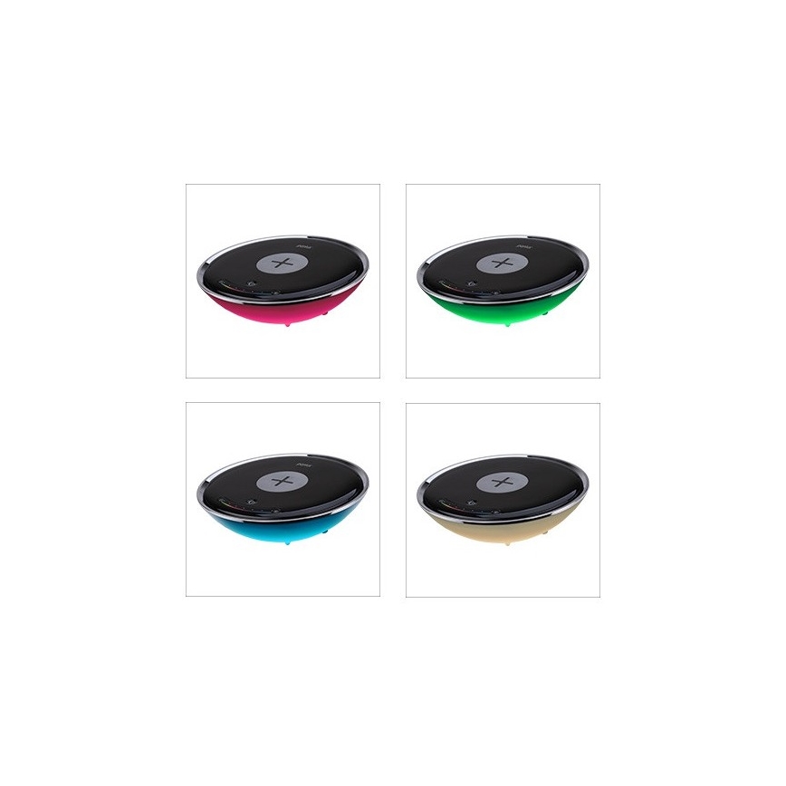 LED RGB Stolna lampa s bežičnim punjenjem LED/10W/230V