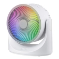 LED RGB Stolni ventilator 10W/5V, Ø 18,5 cm