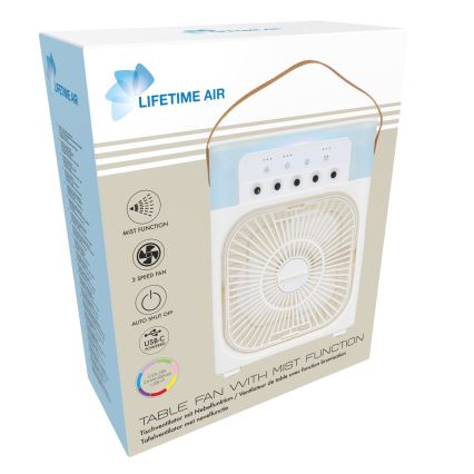 LED RGB stolni ventilator s efektom magle 10W/5V