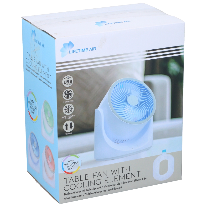 LED RGB stolni ventilator s maglenim efektom 5V