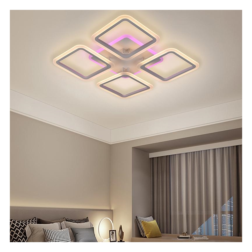 LED RGB prigušivački plafonski luster LED/70W/230V 3000-6500K + daljinski upravljač