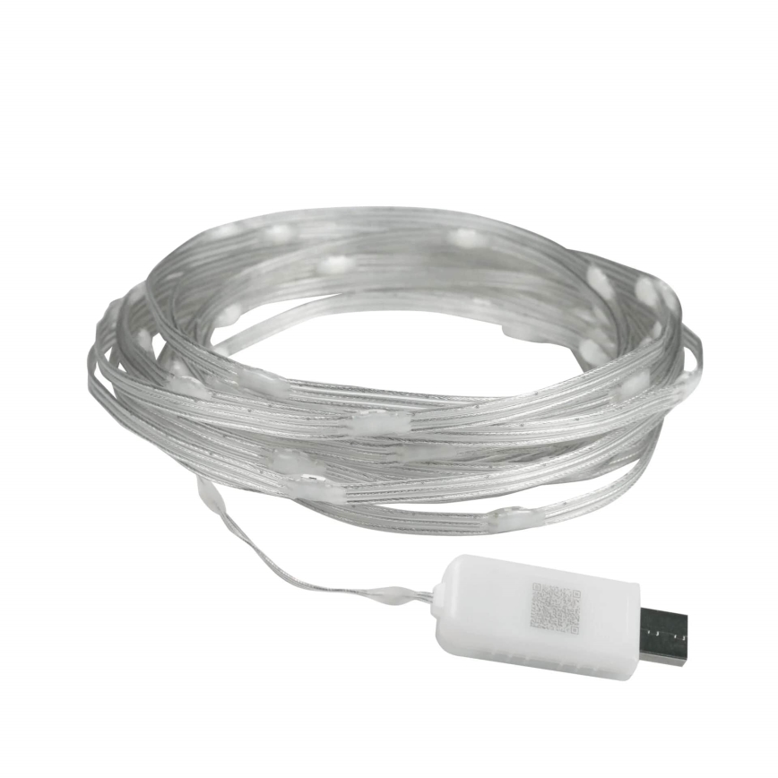 LED RGB svjetlosni lanac LED/10W/5V 10 m USB + daljinski upravljač