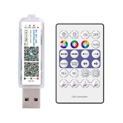 LED RGB svjetlosni lanac LED/10W/5V 10 m USB + daljinski upravljač