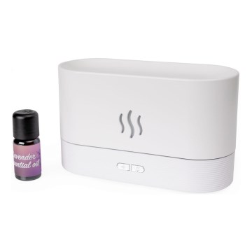 LED RGB Ultrazvučni aroma difuzor i ovlaživač zraka s pozadinskim osvjetljenjem 180ml bijela