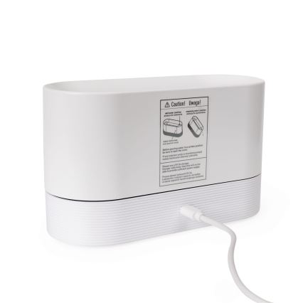 LED RGB Ultrazvučni aroma difuzor i ovlaživač zraka s pozadinskim osvjetljenjem 180ml bijela