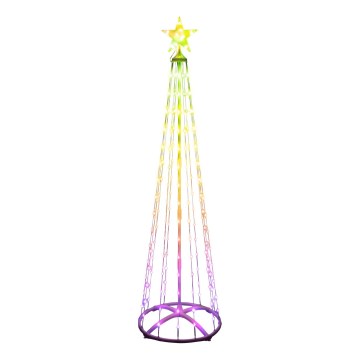 LED RGB Vanjski božićni bor 190xLED/230V 1,8 m IP44 + daljinski upravljač