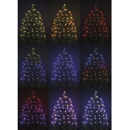 LED RGB Vanjski Božićni lanac 120xLED/72 načina rada 15m IP44 + daljinski upravljač