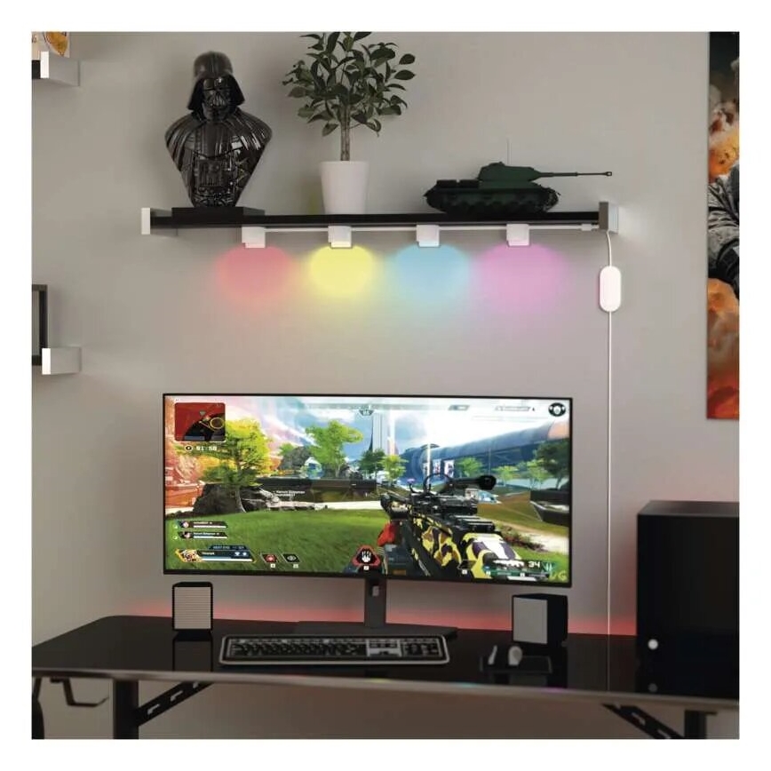 LED RGBIC+CCT Dekorativni lanac sa spot rasvjetom GoSmart 12xLED/7W/230V 255 cm Wi-Fi Tuya