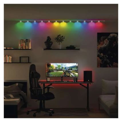LED RGBIC+CCT Dekorativni lanac sa spot rasvjetom GoSmart 12xLED/7W/230V 255 cm Wi-Fi Tuya