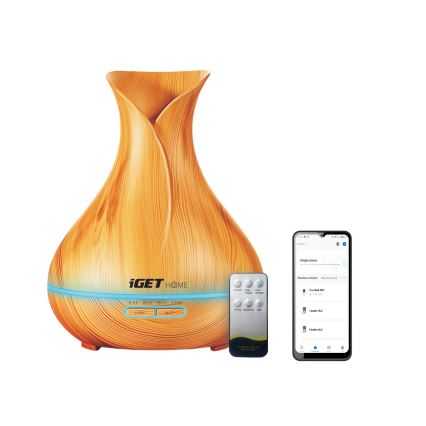 LED RGBW Aroma difuzor i ovlaživač zraka LED/230V 500 ml Wi-Fi + daljinski upravljač