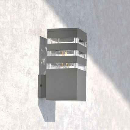 LED RGBW Prigušivo vanjsko zidno svjetlo TEKSAS 1xE27/9W/230V 2700-6500K Wi-Fi IP44 antracit