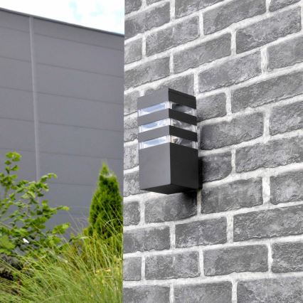 LED RGBW Prigušivo vanjsko zidno svjetlo TEKSAS 1xE27/9W/230V 2700-6500K Wi-Fi IP44 antracit