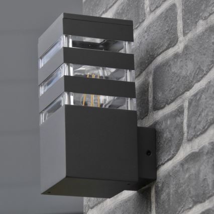LED RGBW Prigušivo vanjsko zidno svjetlo TEKSAS 1xE27/9W/230V 2700-6500K Wi-Fi IP44 antracit