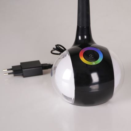 LED RGBW Dimmabilna dodirna stolna lampa COSMOS LED/6,5W/230V crna