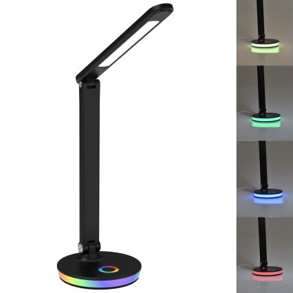 LED RGBW Dimmabilna dodirna stolna lampa NEPTUN LED/7W/230V crna