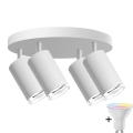 LED RGBW Dimmabilno kupaonsko spušteno svjetlo TURYN 4xGU10/6,5W/230V 2700-6500K Wi-Fi IP44 bijelo
