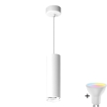 LED RGBW Dimmabilno kupaonsko zidno svjetlo TURYN 1xGU10/6,5W/230V 2700-6500K Wi-Fi IP44 bijela