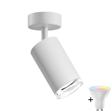 LED RGBW Dimmable kupaonska točka svjetla TURYN 1xGU10/6,5W/230V 2700-6500K Wi-Fi IP44 bijela