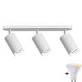 LED RGBW Dimmable kupaonska ugradna svjetiljka TURYN 3xGU10/6,5W/230V 2700-6500K Wi-Fi IP44 bijela