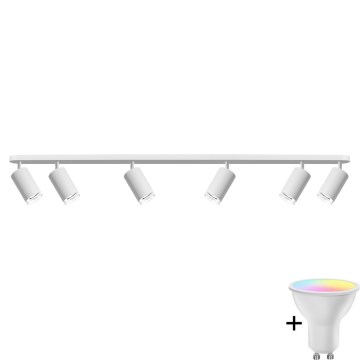 LED RGBW Dimmable kupaonska ugrađena svjetiljka TURYN 6xGU10/6,5W/230V 2700-6500K Wi-Fi IP44 bijela