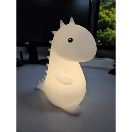 LED RGBW Dječja dodirna lampa LED/1W/5V USB 1200 mAh dinosaur