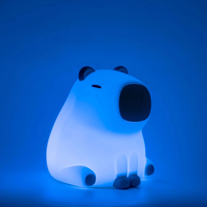 LED RGBW Dimmabilna dječja dodirna lampa LED/1W/5V USB 1200 mAh kapibara