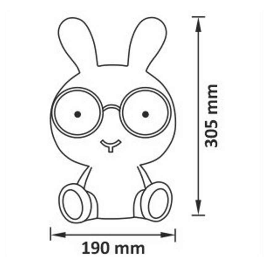 LED RGBW Dimmabilna dječja noćna lampa LED/2,5W/230V bijeli zec