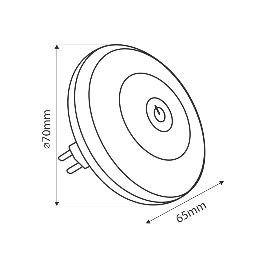 LED RGBW Noćno svjetlo LED/1W/230V bijela