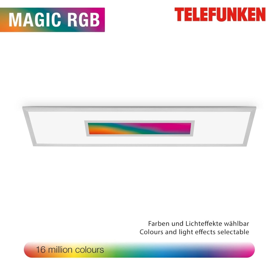 LED RGBW panel s mogućnošću prigušivanja LED/20W/230V 3000-6500K 25x100 cm srebrni + daljinski upravljač