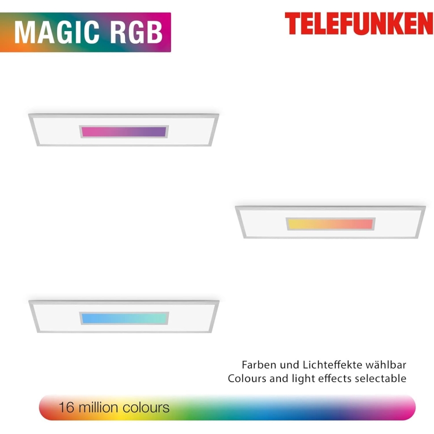 LED RGBW panel s mogućnošću prigušivanja LED/20W/230V 3000-6500K 25x100 cm srebrni + daljinski upravljač