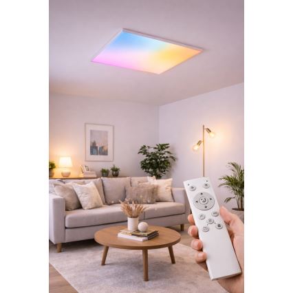 LED RGBW nadgradni panel s mogućnošću prigušivanja LED/24W/230V 2700-6500K bijeli + daljinski upravljač