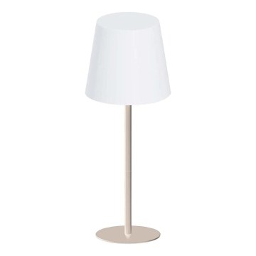 LED RGBW podesiva dodirna vanjska stolna lampa LUCIA LED/2W/5V 1800/2700/6500K 3600 mAh IP44 bež
