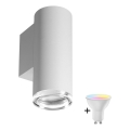 LED RGBW podesiva kupaonska zidna svjetiljka TURYN 1xGU10/6,5W/230V 2700-6500K Wi-Fi IP44 bijela