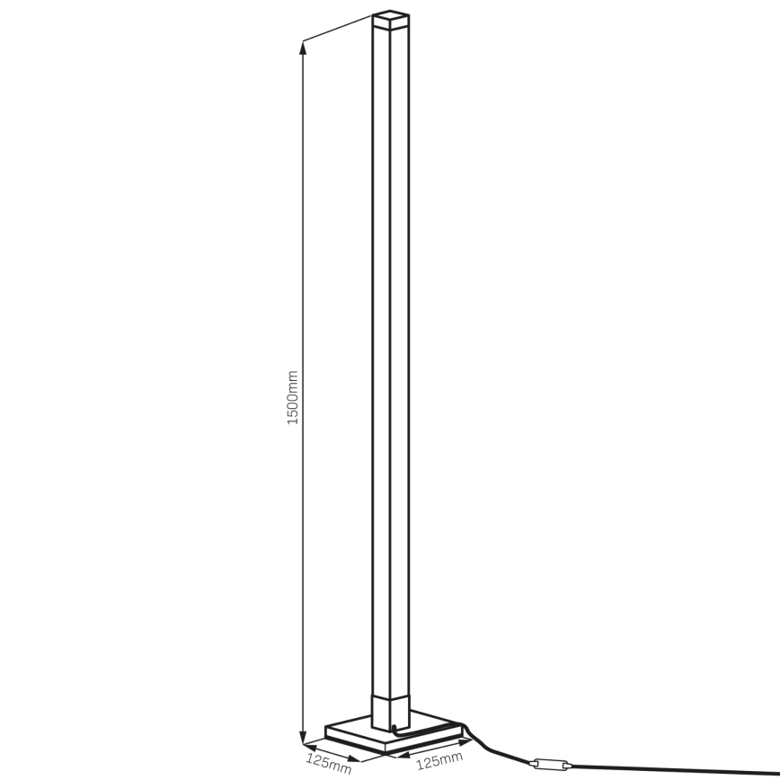 LED RGBW Prigušiva podna lampa MAGICAL LED/7W/230V + daljinski upravljač