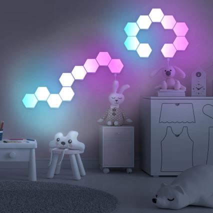 SET 9x LED RGBW Prigušiva zidna dekorativna svjetiljka MAYA LED/1W/230V + daljinski upravljač