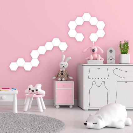 SET 9x LED RGBW Prigušiva zidna dekorativna svjetiljka MAYA LED/1W/230V + daljinski upravljač