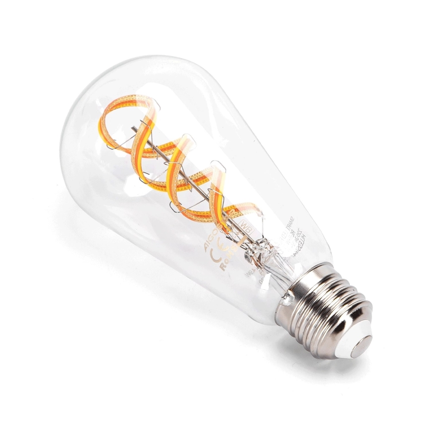 LED RGBW Prigušiva žarulja FILAMENT ST64 E27/4,9W/230V 2700-6500K Wi-Fi - Aigostar